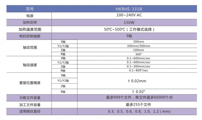 五轴自动焊锡机参数